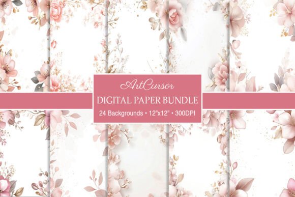 Blush Pink Gold Floral Frame Backgrounds: A Designer's Guide