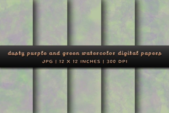 Dusty Purple and Green Watercolor Digital Papers: A Designer's Guide