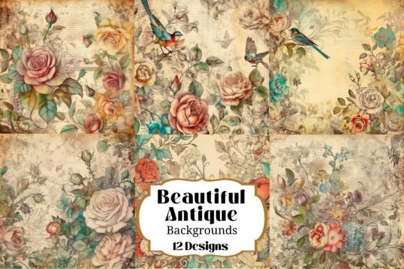 Elevate Your Crafts with 12 Beautiful Antique Backgrounds