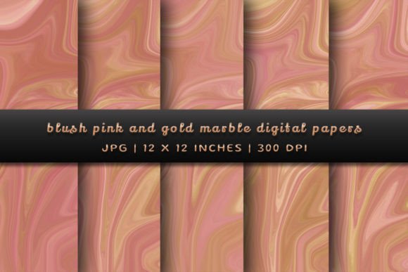 Elevate Your Designs with Blush Pink & Gold Marble