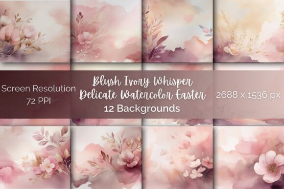 Elevate Your Seasonal Projects with Delicate Watercolor Easter Backgrounds