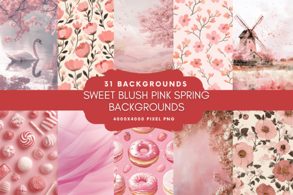 Embrace the Season: Sweet Blush Pink Spring Backgrounds