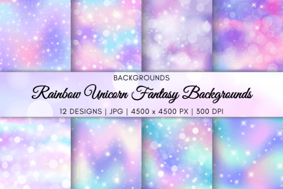 Enchanting Rainbow Unicorn Fantasy Backgrounds