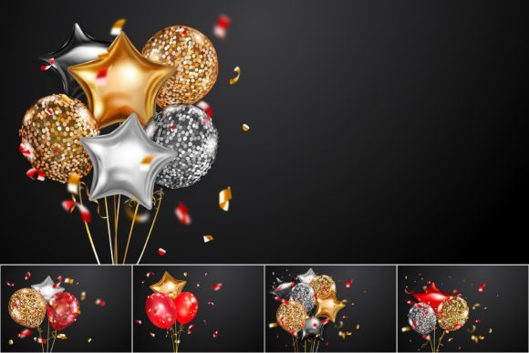 Festive Backgrounds with Air Balloons: Elevate Your Celebratory Designs