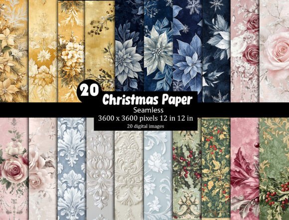 Festive Christmas Flower Backgrounds for Your Holiday Projects