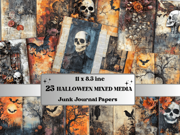 Halloween Mixed Media Art Backgrounds: Elevate Your Spooky Season Designs