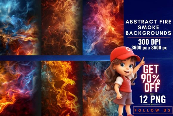 Ignite Your Projects with Abstract Fire Smoke Backgrounds