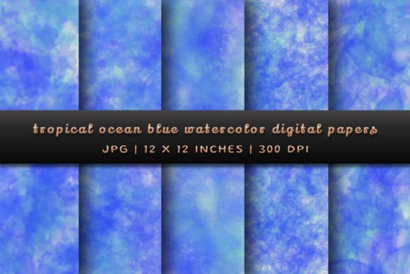 Infuse Your Projects with Serene Tropical Ocean Blue Backgrounds