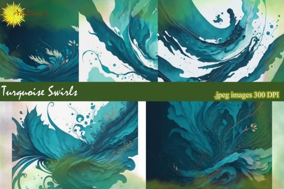 Infusing Motion and Calm: The Allure of Turquoise Swirl Backgrounds