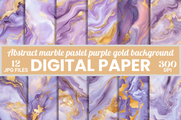 Marble Pastel Purple Gold Backgrounds: A Designer's Asset
