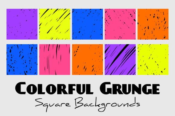 Relive the 90s: Funky Grunge Square Backgrounds for Designers