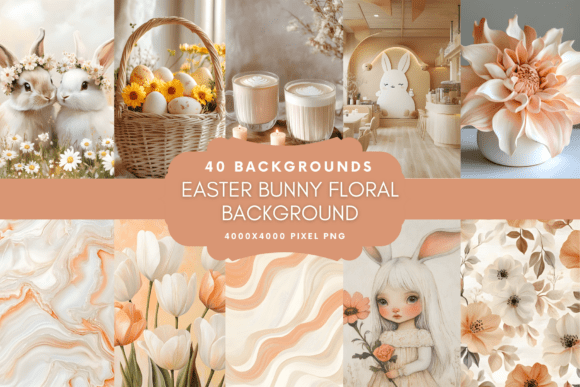 Springtime Creativity: Using Easter Bunny Floral Backgrounds