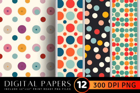 The Playful Power of Polka Dots Digital Paper Backgrounds