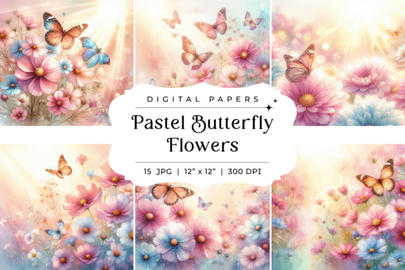 Unlocking Soft Elegance: The Versatility of Pastel Butterfly Flowers Backgrounds